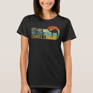 T-shirt Juste Un Garçon Qui Aime Les Camels Camel Retro