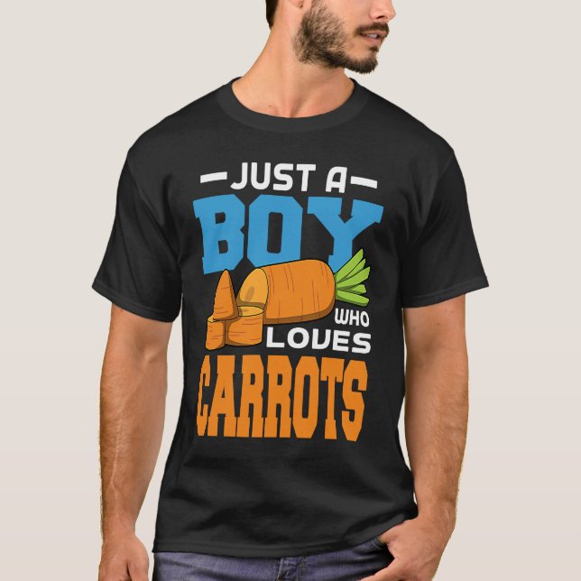 T-shirt Juste un garçon qui aime les carottes (Devant)