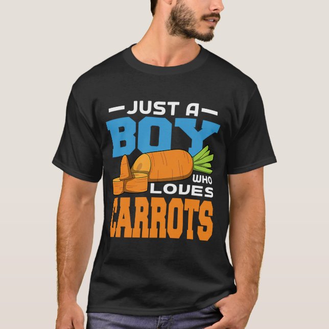 T-shirt Juste un garçon qui aime les carottes (Devant)