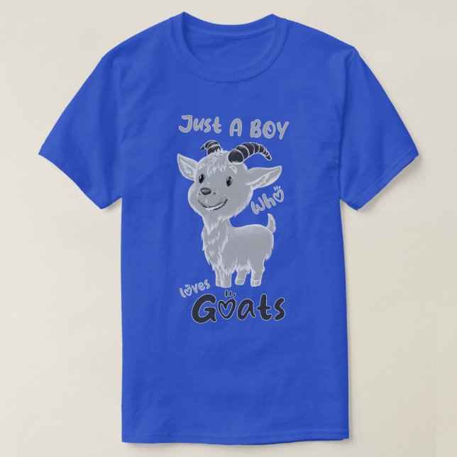 T-shirt Juste un garçon qui aime les chèvres (Design devant)