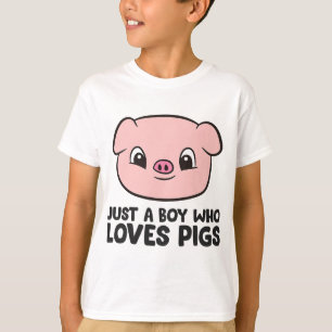 T-shirt Juste un garçon qui aime les cochons