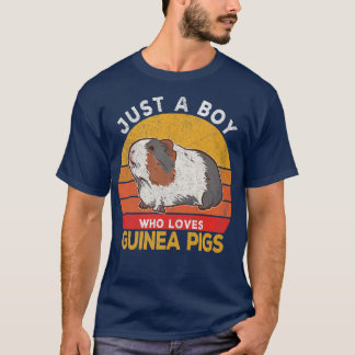 T-shirt Juste Un Garçon Qui Aime Les Cochons De Guinée Lov