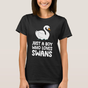 T-shirt Juste un garçon qui aime les cygnes