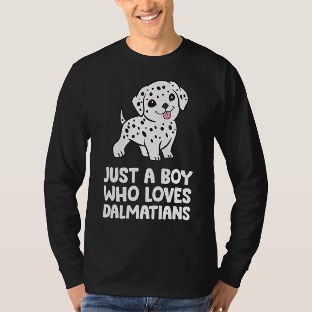 T-shirt Juste un garçon qui aime les Dalmatiens (Devant)