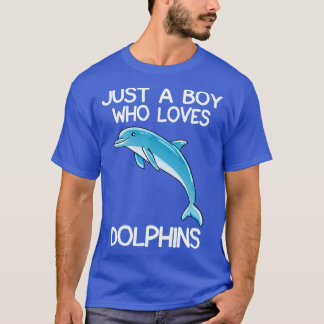T-shirt Juste un garçon qui aime les dauphins