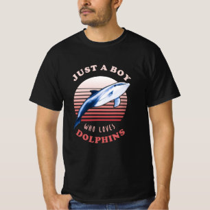 T-shirt Juste un garçon qui aime les dauphins