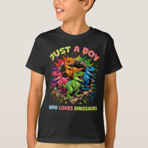 T-shirt Juste Un Garçon Qui Aime Les Dinosaures
