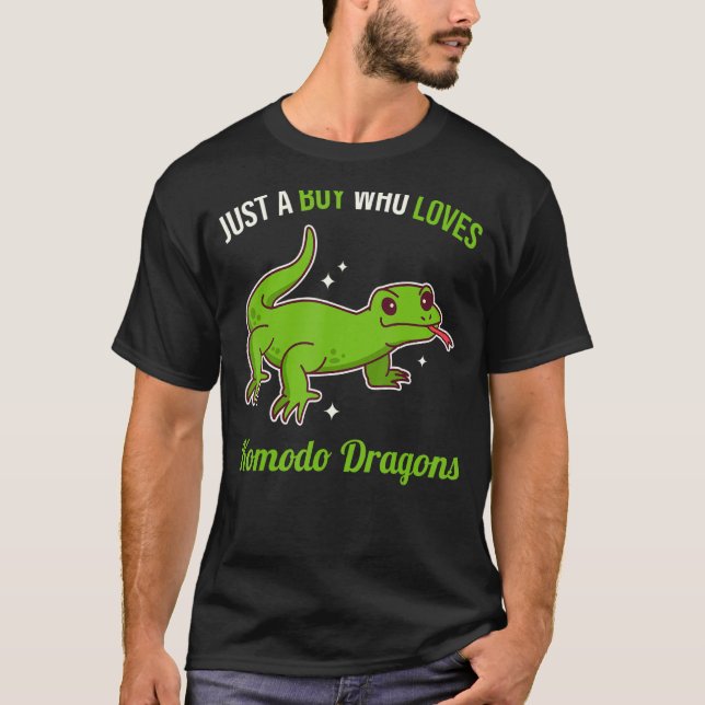 T-shirt Juste Un Garçon Qui Aime Les Dragons De Komodo (Devant)