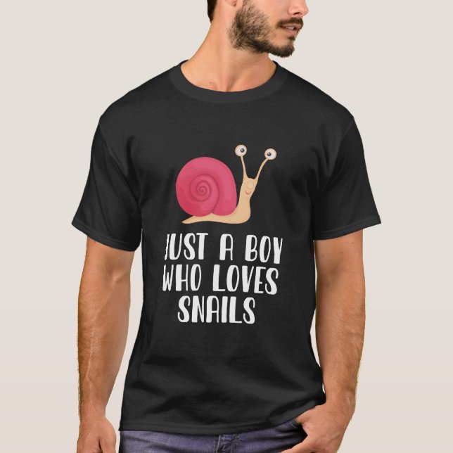 T-shirt Juste un garçon qui aime les escargots (Devant)