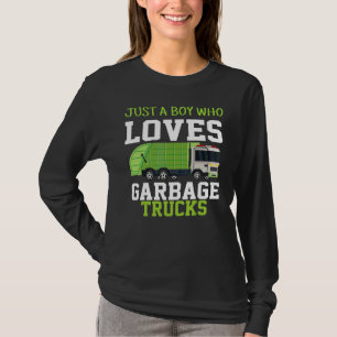 T-shirt Juste Un Garçon Qui Aime Les Garbage Trucks Garbag
