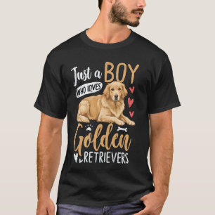 T-shirt Juste un garçon qui aime les Golden Retrievers
