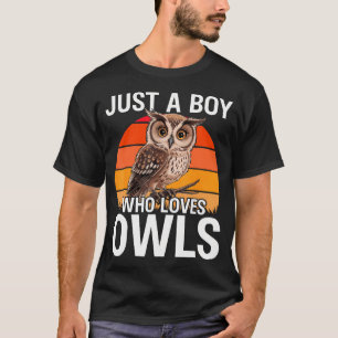 T-shirt Juste un garçon qui aime les hiboux pour les tout-
