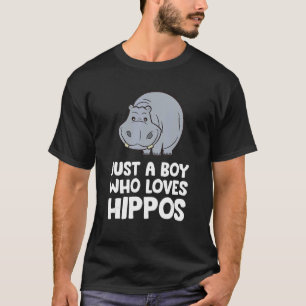 T-shirt Juste un garçon qui aime les hippopotames mignons
