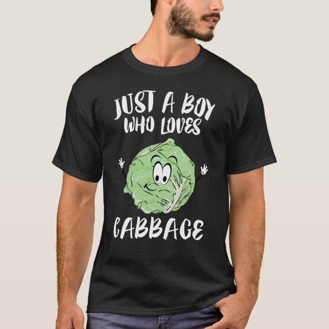 T-shirt Juste un garçon qui aime les légumes au chou (Devant)