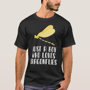 T-shirt Juste un garçon qui aime les libellules