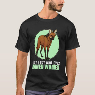 T-shirt Juste un garçon qui aime les Loups à Crinière Loup