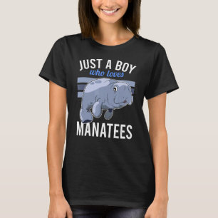 T-shirt Juste Un Garçon Qui Aime Les Manatees Cow Zookeepe