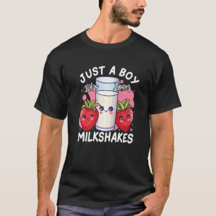 T-shirt Juste un garçon qui aime les milkshakes  