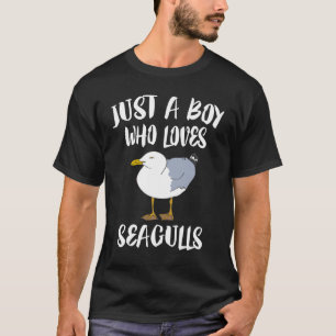T-shirt Juste un garçon qui aime les mouettes Amoureux de