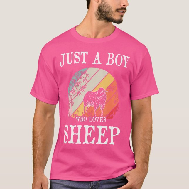 T-shirt Juste Un Garçon Qui Aime Les Moutons (Devant)