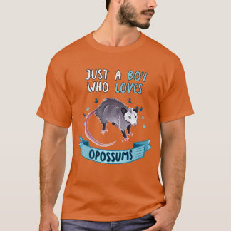 T-shirt Juste Un Garçon Qui Aime Les Opossum