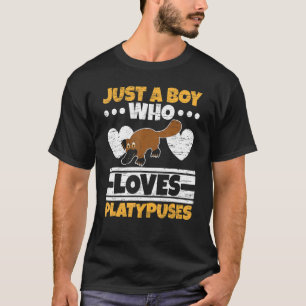 T-shirt Juste un garçon qui aime les ornithorynques Animal
