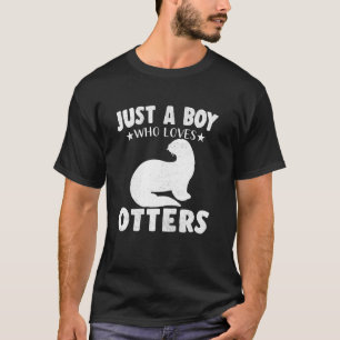 T-shirt Juste Un Garçon Qui Aime Les Otters Animaux