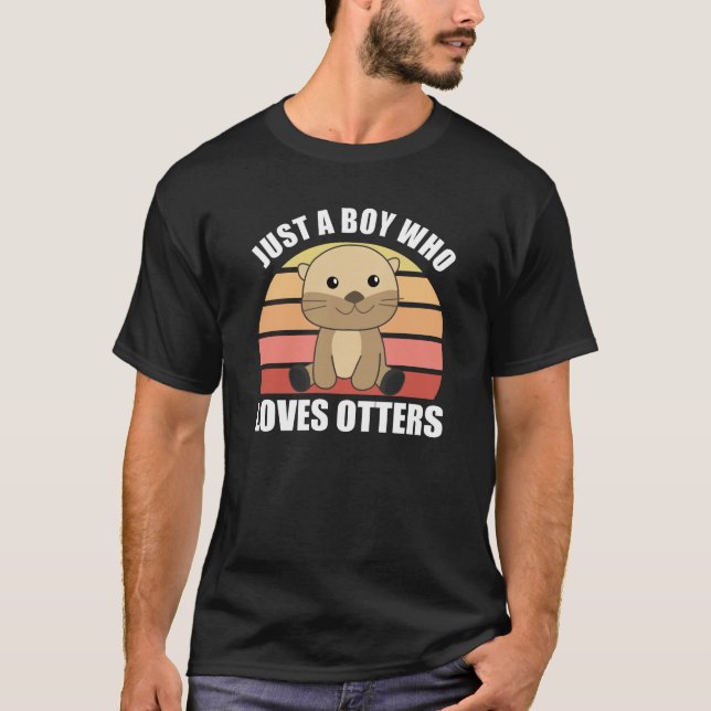 T-shirt Juste Un Garçon Qui Aime Les Otters Sweet Otter (Devant)