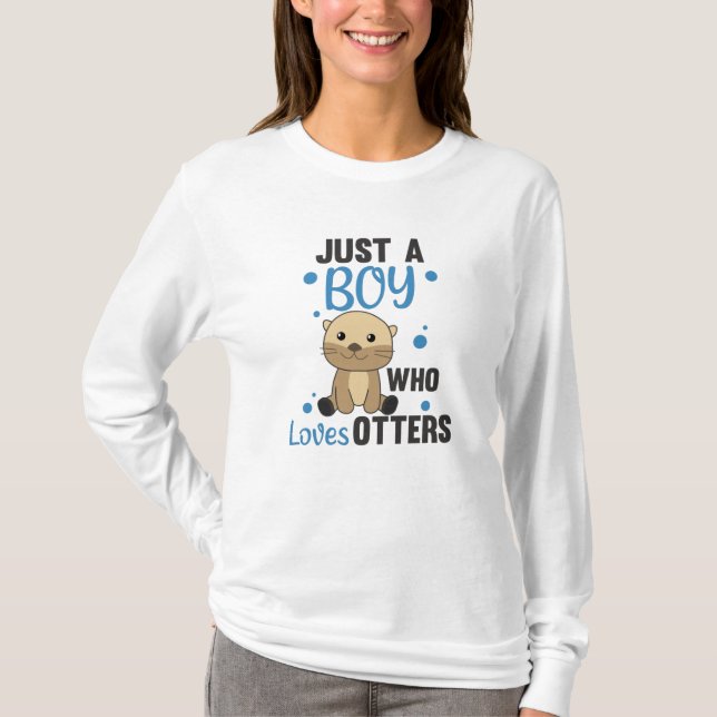 T-shirt Juste Un Garçon Qui Aime Les Otters Sweet Otter (Devant)