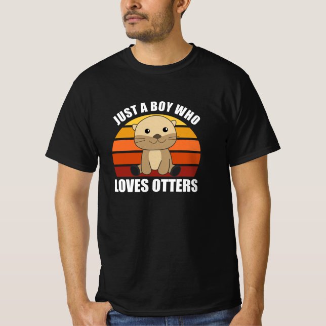 T-shirt Juste Un Garçon Qui Aime Les Otters Sweet Otter (Devant)