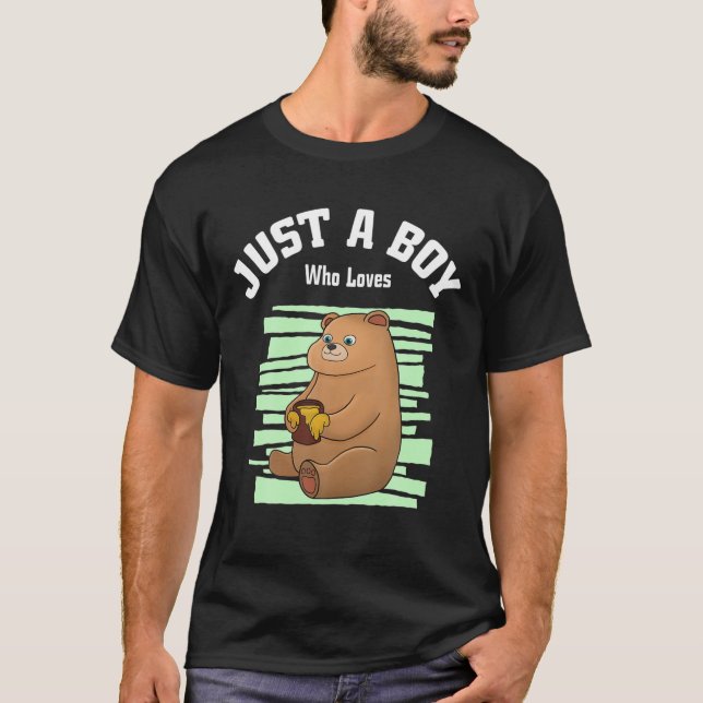 T-shirt Juste Un Garçon Qui Aime Les Ours (Devant)