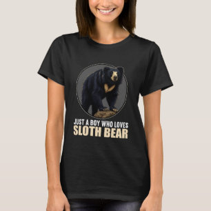 T-shirt Juste un garçon qui aime les ours paresseux Ours p