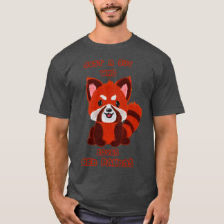 T-shirt Juste Un Garçon Qui Aime Les Pandas Rouges