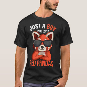 T-shirt Juste un garçon qui aime les pandas roux