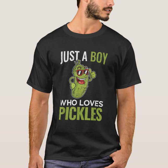 T-shirt Juste Un Garçon Qui Aime Les Pickles Pickle Cucumb (Devant)