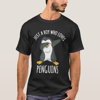 T-shirt Juste Un Garçon Qui Aime Les Pingouins Belle Danse