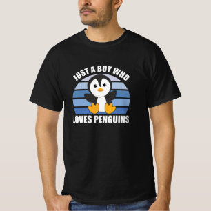 T-shirt Juste Un garçon qui aime les pingouins - Pingouin