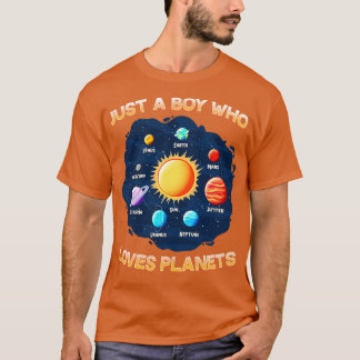 T-shirt Juste un garçon qui aime les planètes I Science Ch