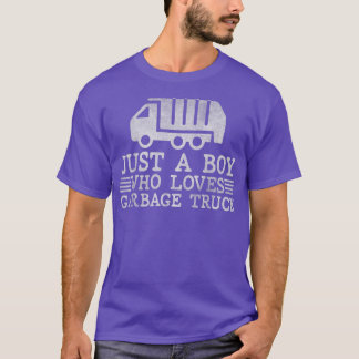 T-shirt Juste Un Garçon Qui Aime Les Poubelles Camion Cami