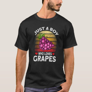 T-shirt Juste un garçon qui aime les raisins