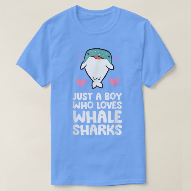 T-shirt Juste un garçon qui aime les requins baleines472 (Design devant)