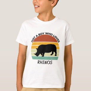 T-shirt Juste un garçon qui aime les rhinocéros