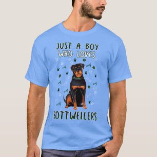 T-shirt Juste un garçon qui aime les Rottweilers