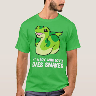 T-shirt Juste un garçon qui aime les serpents mignon serpe