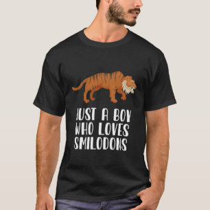 T-shirt Juste Un Garçon Qui Aime Les Smilodons