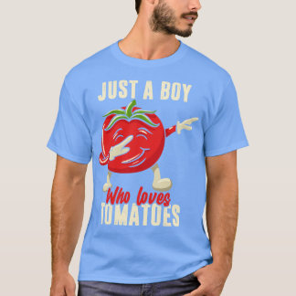 T-shirt Juste un garçon qui aime les tomates