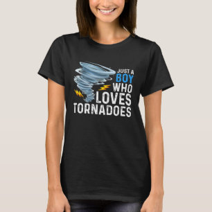 T-shirt Juste Un Garçon Qui Aime Les Tornades Tempête Mété