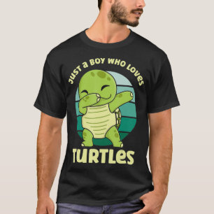 T-shirt Juste un garçon qui aime les tortues