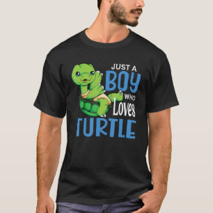 T-shirt Juste Un Garçon Qui Aime Les Tortues Garçons Migno