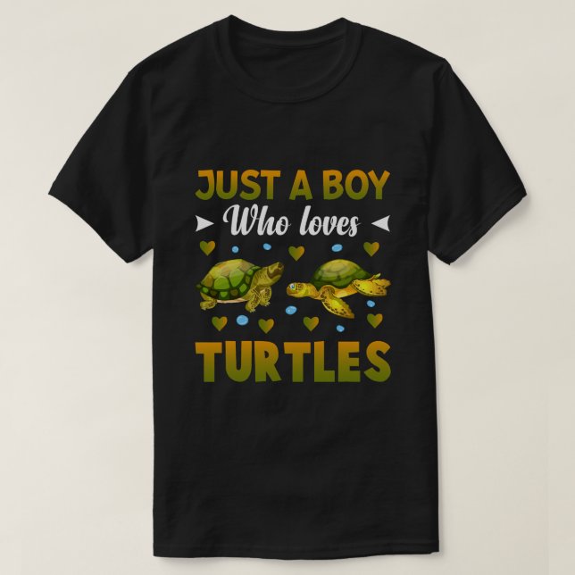 T-shirt Juste Un Garçon Qui Aime Les Tortues Mer Tortue Lo (Design devant)